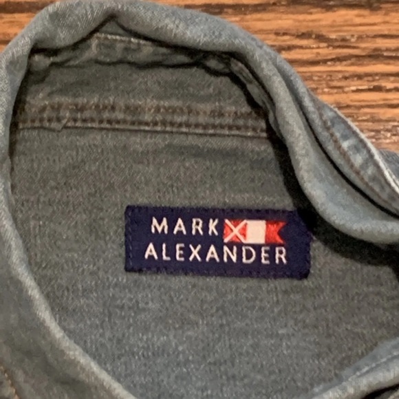 Mark Alexander Womans Casual Button Down Denim L/S Shirt, Size Large - Picture 3 of 7